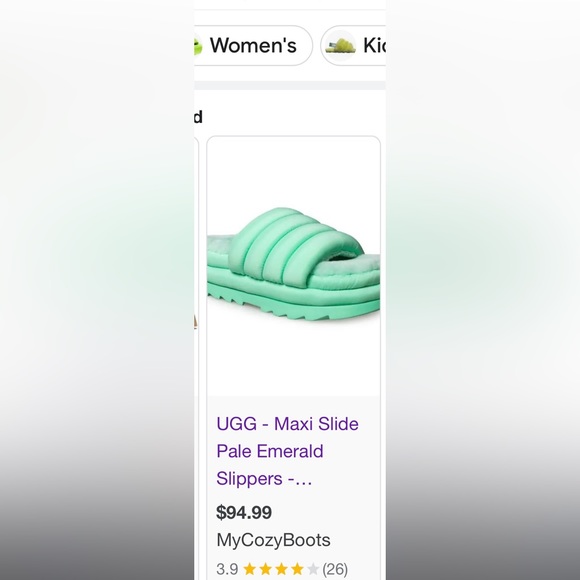 Ugg light green slide slipper size 9 - Picture 7 of 7